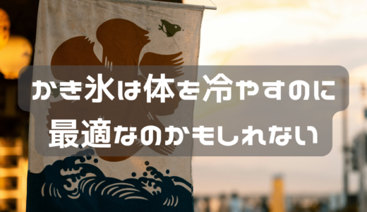 体を冷やすにはかき氷が一番だな