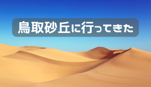 実家に戻るまでに立ち寄った場所　鳥取砂丘編