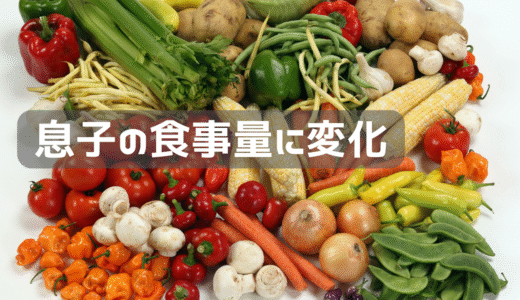 息子一人前に食べるようになった