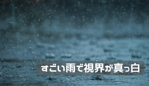 大雨がすごかった